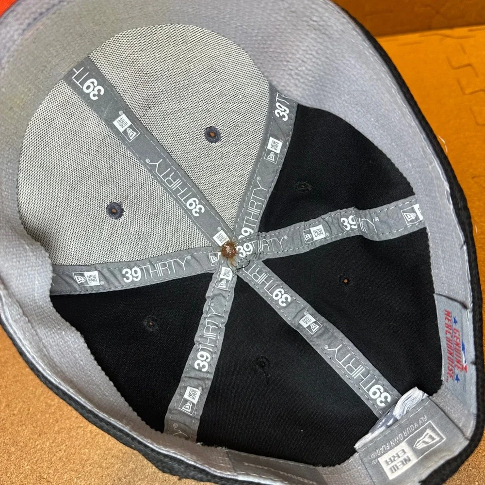New Era Detroit Tigers Hat Mens M/L Gray Black MLB 39THIRTY Stretch Fit Cap